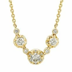 Wholesale 🛒 Unbranded 14k Gold Diamond Accent Station Necklace 😍