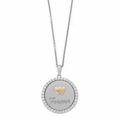 Best reviews of 😉 Unbranded 10k Gold Over Sterling Silver "Forever" Heart Pendant Necklace ⌛