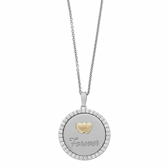 Best reviews of 😉 Unbranded 10k Gold Over Sterling Silver "Forever" Heart Pendant Necklace ⌛