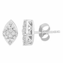 Wholesale 💯 Unbranded 10k White Gold 3/8 Carat T.W. Diamond Marquise Earrings 🔥