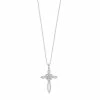 Top 10 🛒 Unbranded Sterling Silver 1/10 Carat T.W. Diamond Cross Pendant ⭐