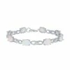 Outlet 🎉 Unbranded Sterling Silver Lab-Created White Opal & Cubic Zirconia Infinity Link Bracelet 🧨