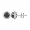 Cheapest 👏 Unbranded 10k White Gold Black & White Diamond Stud Earrings 2 Cttw 🛒