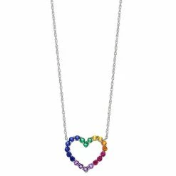 Brand new 🔥 Unbranded Sterling Silver Gemstone Heart Necklace 😉