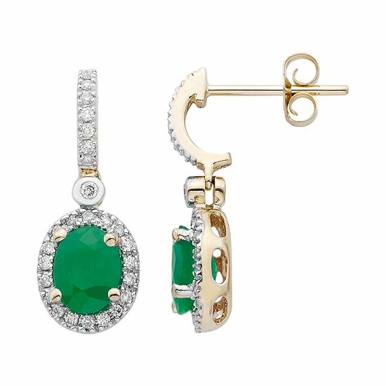 Promo 🌟 Unbranded 14k Rose Gold Emerald & 1/4 Carat T.W. IGL Certified Diamond Oval Earrings 🤩 - Image 3