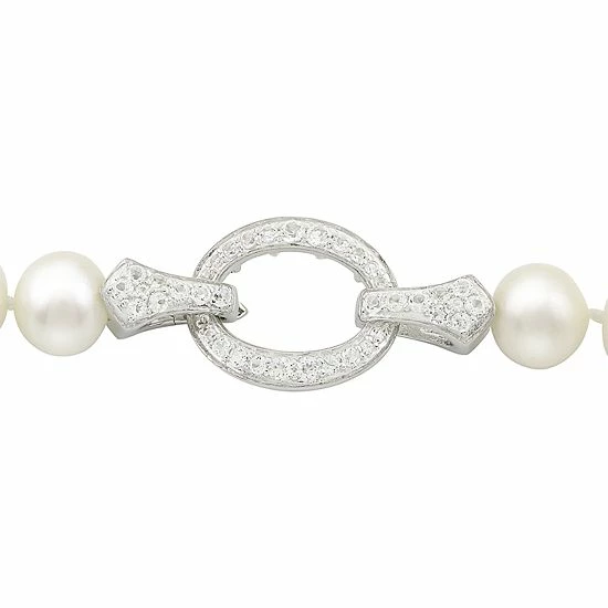 Wholesale ๐ Unbranded Sterling Silver Freshwater Cultured Pearl & White Topaz Accent Necklace ๐ - Image 2