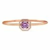 Deals 🛒 Unbranded 14k Rose Gold Over Silver Amethyst Bangle Bracelet 💯