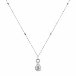 Best reviews of 🥰 Unbranded 3/8 Carat T.W. Diamond 10k White Gold Teardrop Pendant Necklace 👏