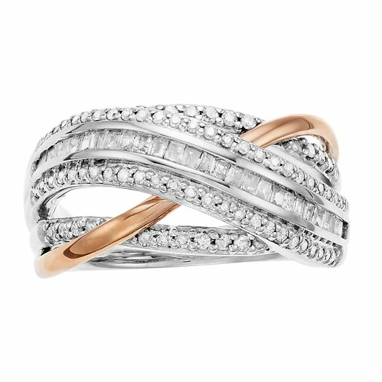Coupon ๐ Unbranded Two-Tone 10k Rose Gold & 10k White Gold 1/2 Carat T.W. Diamond Ring โ