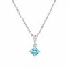Best Pirce ⌛ Unbranded Sterling Silver Blue & White Topaz Pendant Necklace 👍