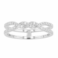 Wholesale 🥰 Unbranded Sterling Silver 1/4 Carat T.W. Diamond Twist Ring 👍