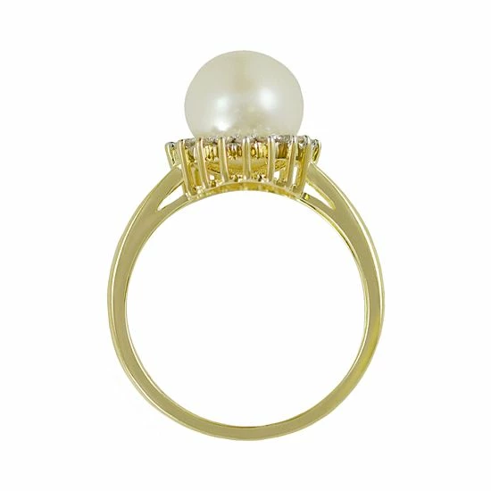 Top 10 ๐ฏ Unbranded 10k Gold .18-ct. T.W. Diamond And Freshwater Cultured Pearl Ring ๐ - Image 2