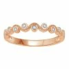 Flash Sale 😀 Unbranded 10k Rose Gold Diamond Accent Wave Loop Stackable Ring 😍