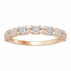 Brand new 🎁 Unbranded 10k Rose Gold Diamond Accent "XO" Stackable Ring 🥰