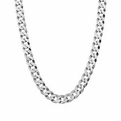 Outlet 🤩 Unbranded Sterling Silver 9.7 Mm Curb Chain Necklace - 24 In. 🤩