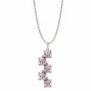 Cheapest ✔️ Unbranded Sterling Silver Lab-Created Pink Sapphire & Diamond Accent Pendant Necklace 🛒