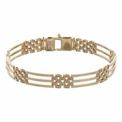 Best deal ✔️ Unbranded 14k Gold Brushed & Polished Link Bracelet 🔥