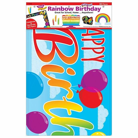 Cheap ๐ Unbranded Rainbow ๐ Birthday Wipe Off Learning Set ๐