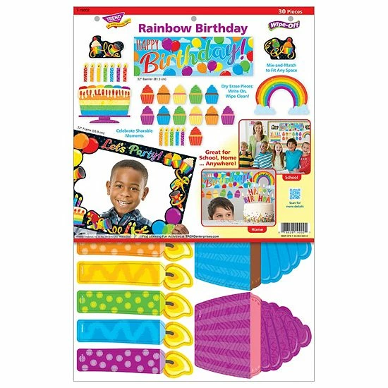 Cheap ๐ Unbranded Rainbow ๐ Birthday Wipe Off Learning Set ๐ - Image 3