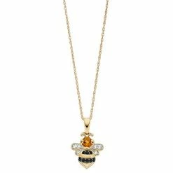 Buy 😉 Unbranded 10k Golf Citrine Bee Pendant Necklace 😀