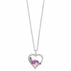 Cheap ⌛ Unbranded Sterling Silver Gemstone Heart Pendant Necklace 😉