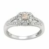 Wholesale 🛒 Unbranded 14k White Gold 1/3 Carat T.W. Diamond & Morganite Halo Engagement Ring ⌛