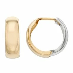 Wholesale 😉 Unbranded 14k Two-Tone Gold Hoop Earrings 👍