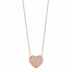 Outlet ✨ Unbranded 10k Rose Gold 1/5 Carat T.W. Diamond Heart Pendant 🎁