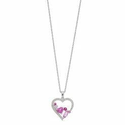 Top 10 ❤️ Unbranded Sterling Silver Gemstone Heart Pendant Necklace 😉