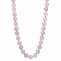 Wholesale ⌛ Unbranded Sterling Silver Rose Quartz Beaded Necklace ✔️