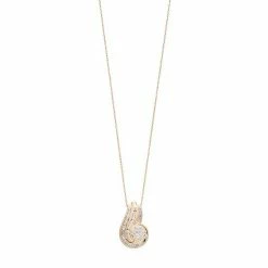 Budget ✔️ Unbranded 10k Gold 1/2 Carat T.W. Diamond Swirling Pendant Necklace 💯