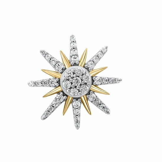 Coupon ๐ Unbranded 10k Gold 1/2 Carat T.W. Diamond Starburst Cluster Earrings ๐ฅฐ - Image 2