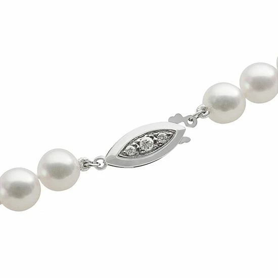 Best Sale ๐ Unbranded 18k White Gold AAA Akoya Cultured Pearl Necklace - 16 In. ๐ - Image 2