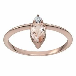 Best deal 🥰 Unbranded 10k Rose Gold Morganite & Diamond Accent Ring 🌟