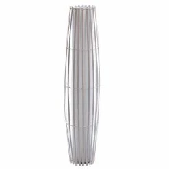 Best Sale 🎉 Unbranded Tall White Fabric Inside Shade With Rattan Outer Shade Uplight 🔥