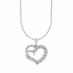 Best reviews of 🤩 Unbranded 10kt White Gold 1/5 Carat T.W. Diamond Heart Pendant Necklace ⌛
