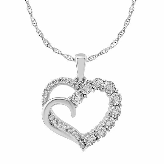 Best reviews of ๐คฉ Unbranded 10kt White Gold 1/5 Carat T.W. Diamond Heart Pendant Necklace โ - Image 2