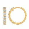 Discount 💯 Unbranded 10k Gold 1/10 Carat T.W. Diamond Hoop Earrings 🤩