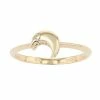 Flash Sale 🔔 Unbranded 14k Gold Diamond Accent Moon Ring 🌟