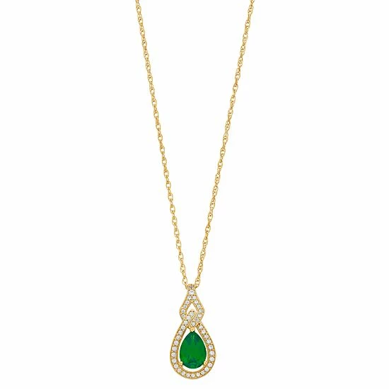 Best deal 👏 Unbranded 10k Gold Gemstone & 1/6 Carat T.W. Diamond Pendant Ruby ⌛