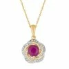 Cheap 👏 Unbranded 10k Gold Ruby & Diamond Accent Love Knot Pendant Necklace 😉
