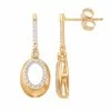 Cheap 😉 Unbranded 14k Gold Over Silver 1/5 Carat T.W. Diamond Oval Drop Earrings 😉