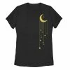 New 🤩 Unbranded Juniors' Gold Moon And Falling Stars Graphic Tee 🔔