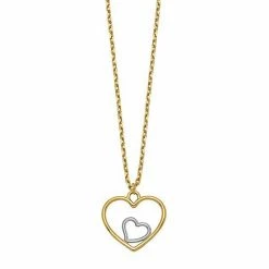 Best reviews of ✨ Unbranded 14k Gold Two Tone Double Heart Necklace 💯