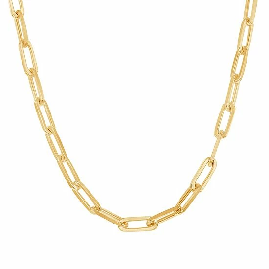 Coupon โญ Unbranded 14k Gold Over Silver Paper Clip Chain Necklace - 20 In. ๐