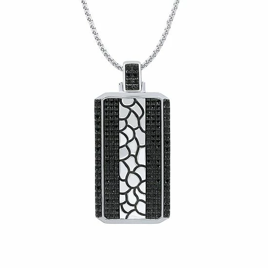 Best reviews of ๐ฅฐ Unbranded Men's Sterling Silver 1 3/4 Carat T.W. Diamond ๐ฆฎ Dog Tag Necklace ๐คฉ