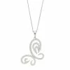 Budget 😍 Unbranded Sterling Silver Cubic Zirconia Butterfly Pendant Necklace 🧨