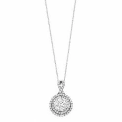 Best reviews of ⌛ Unbranded 14k White Gold 1 Carat T.W. Lab-Grown Diamond Circle Pendant Necklace 😍