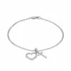 Cheapest 🔥 Unbranded Sterling Silver Cubic Zirconia Heart & Cross Charm Bracelet 👍