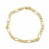 Coupon ⭐ Unbranded Men's 14k Gold Figaro Chain Bracelet White 👏
